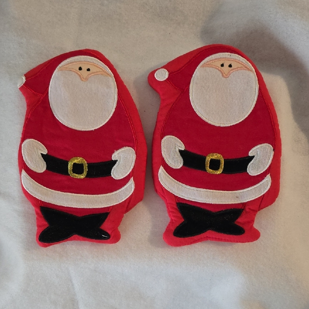 Festive Santa Claus Pot Holders